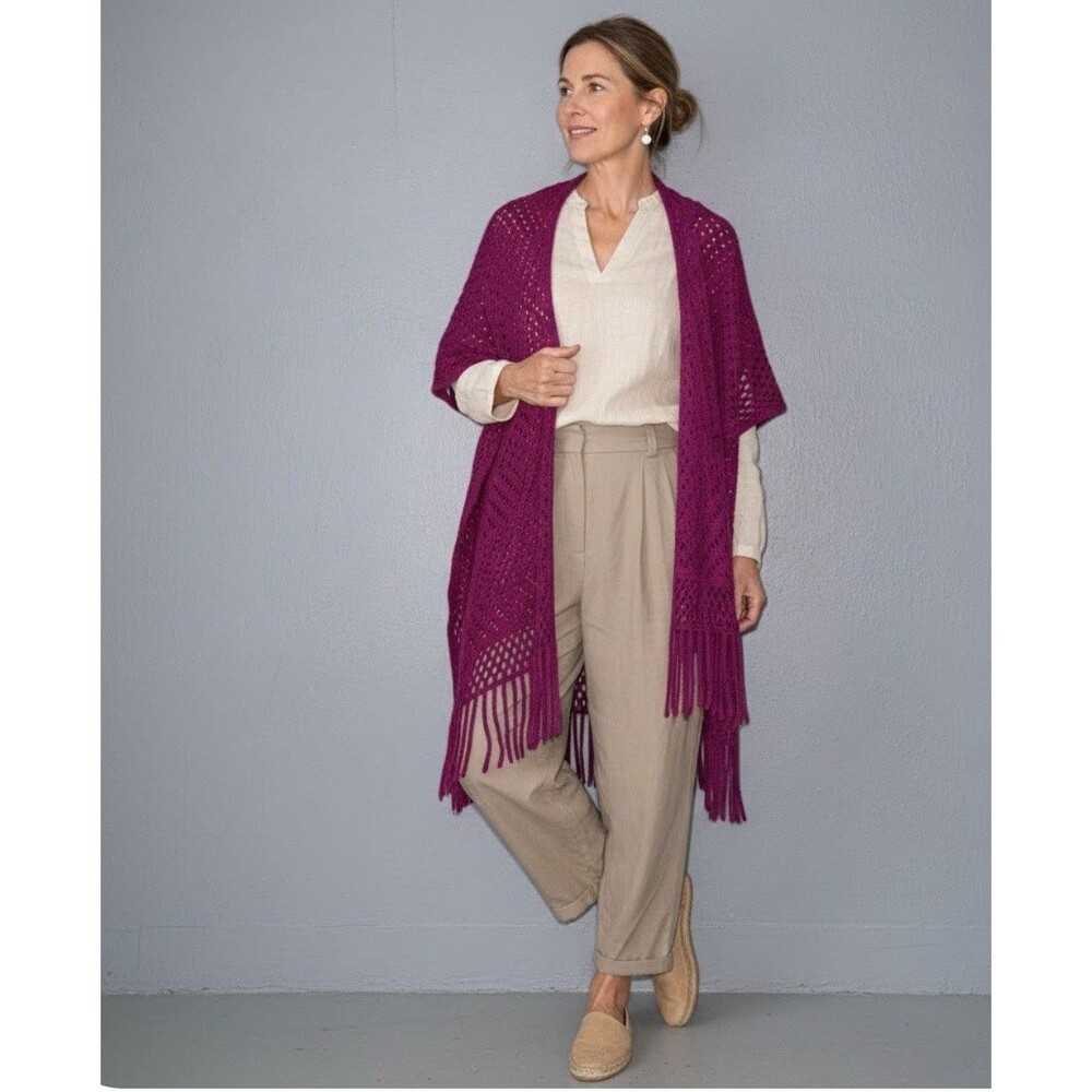 Just be... boho crochet cardigan sweater size layering cruise festival resort